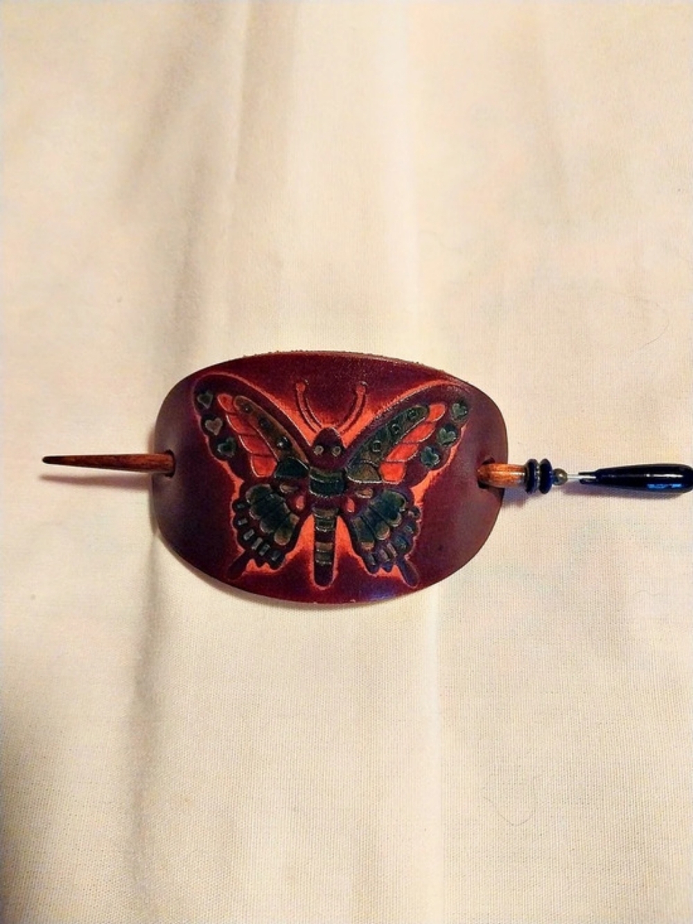 Butterfly Hair Barrette in Brown & Black